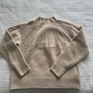 Joie Taupe Cable Knit Sweater